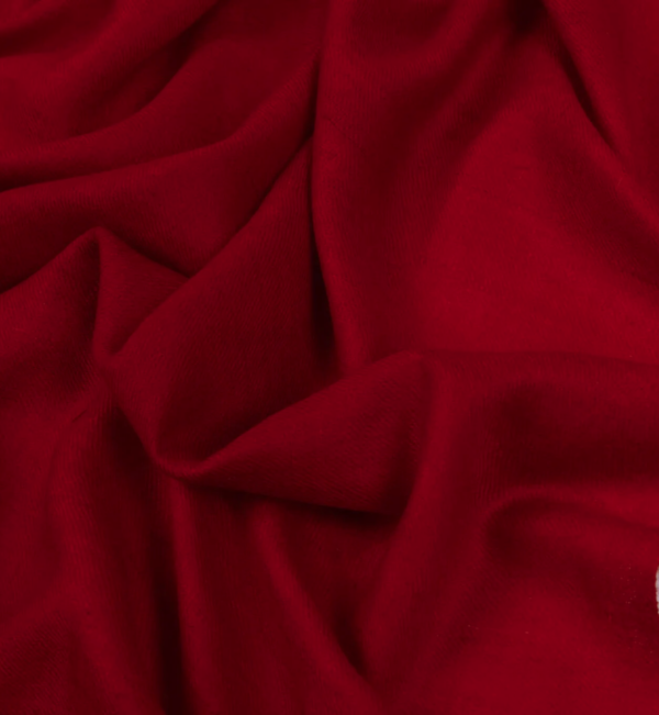 Dark Red Solid Pashmina - Image 5
